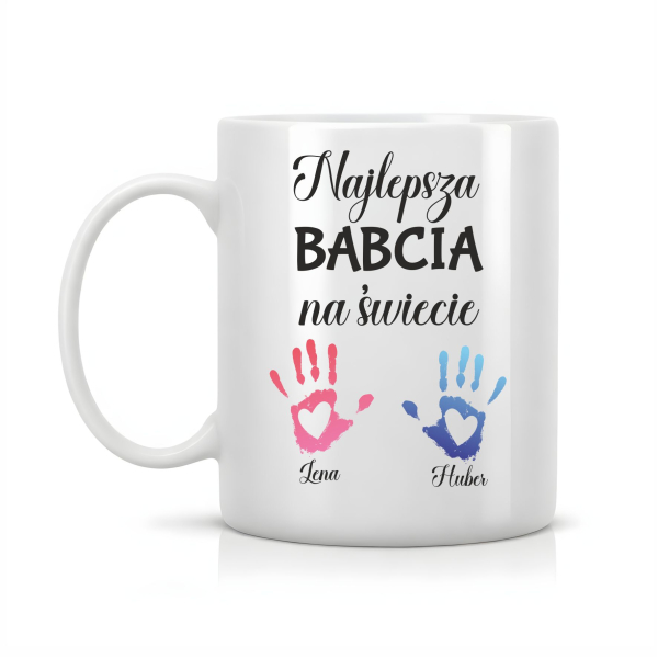 kubek, dla babci, dzień babci, najlepsza babcia, upominek prezent, personalizowane